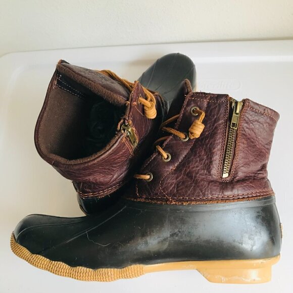 Sperry Black Saltwater Duck Boot Size 11 - Picture 9 of 11